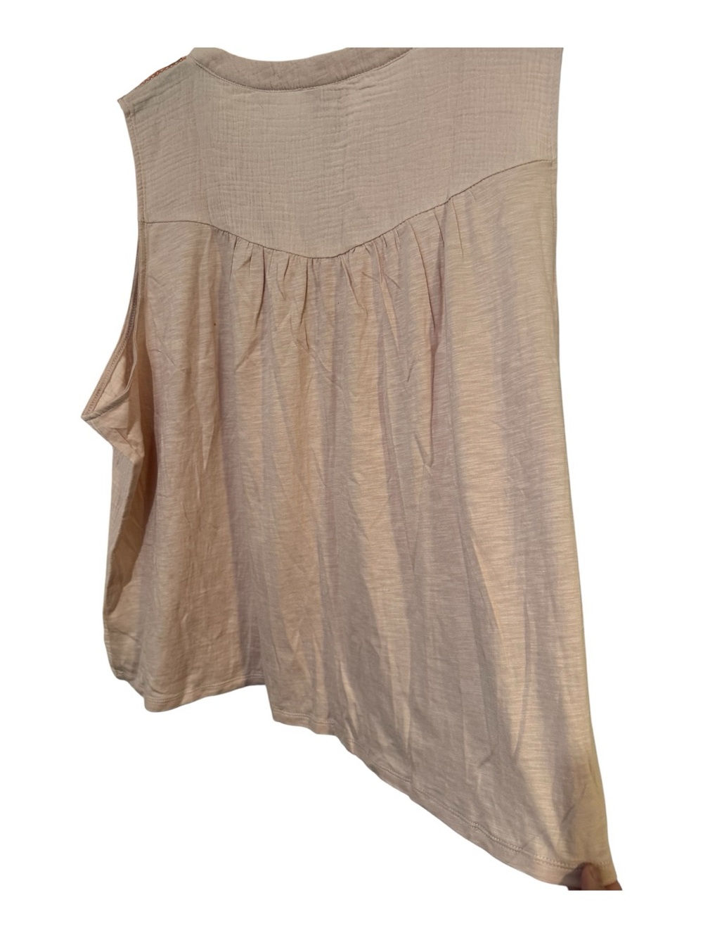 Knox Rose 2X Pink Embroidered Gauze Sleeveless Boho Tank Top NWT - Picture 3 of 8